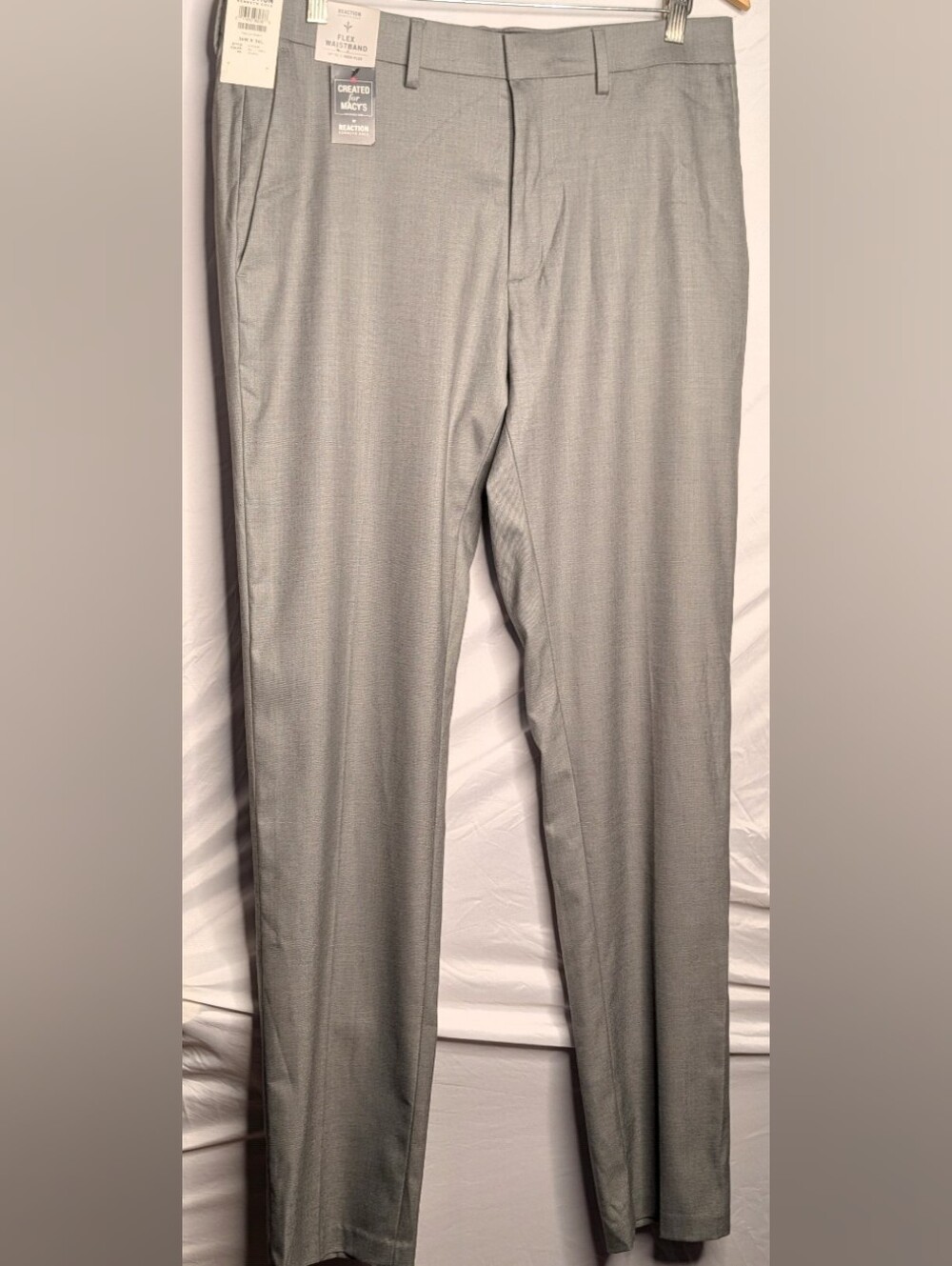 Men's Reaction Kenneth Cole Stretch Slim Fit Dress Pants Grey 34x34